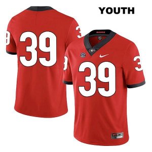 Youth Georgia Bulldogs NCAA #39 Hugh Nelson Nike Stitched Red Legend Authentic No Name College Football Jersey LXT0254YZ